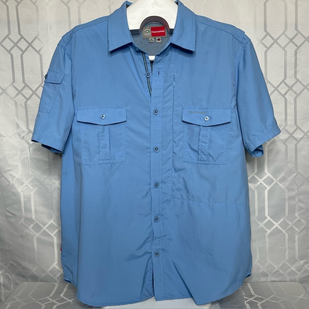 Craghoppers NosiLife Insect Shield Technical Shirt Light Blue XXL